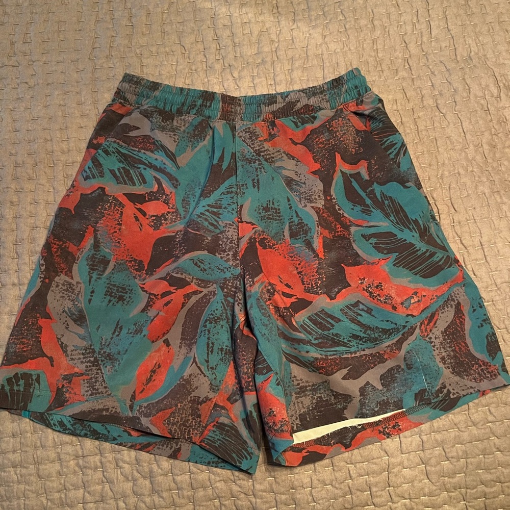 Lululemon Colorful Leaf Print Shorts